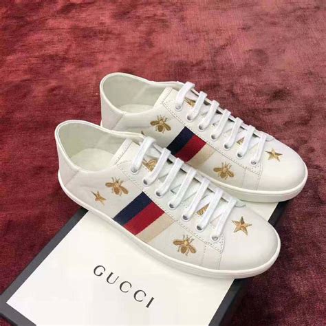 gucci womens star sneakers|Gucci ace bee platform sneakers.